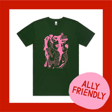 Load image into Gallery viewer, Reconnect T-shirt (Green and Pink)