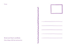 Load image into Gallery viewer, Brain and Heart and Body A6 Postcard