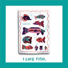 Load image into Gallery viewer, I Like Fish Sticker Set
