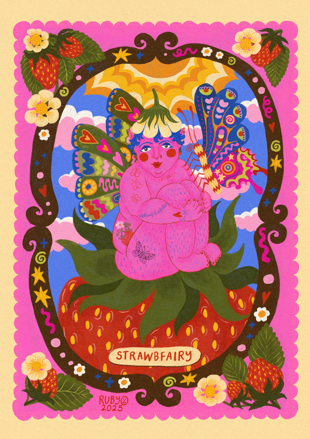 Strawbfairy - A5 Print