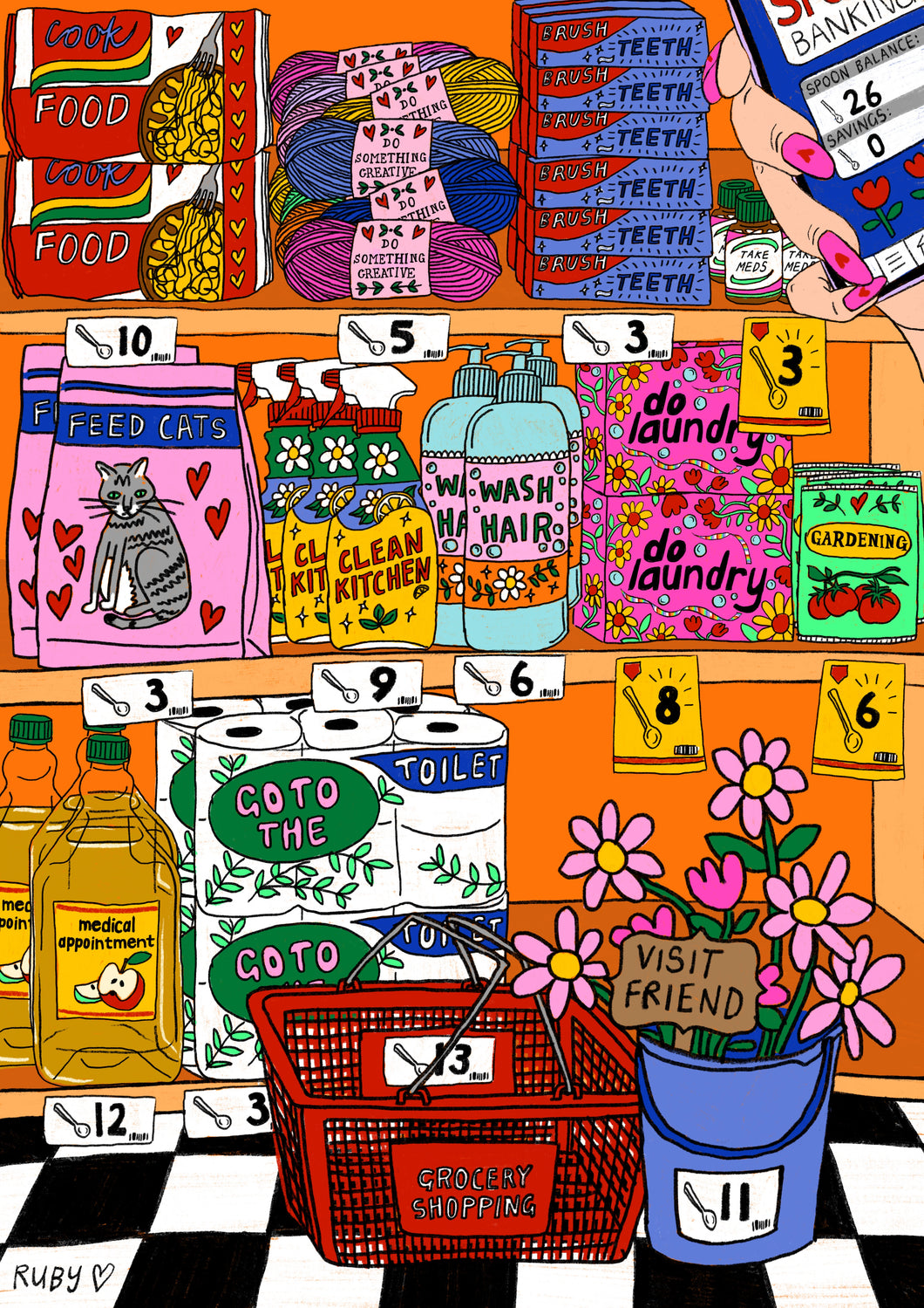 SPOON SHOPPING - A4 Print