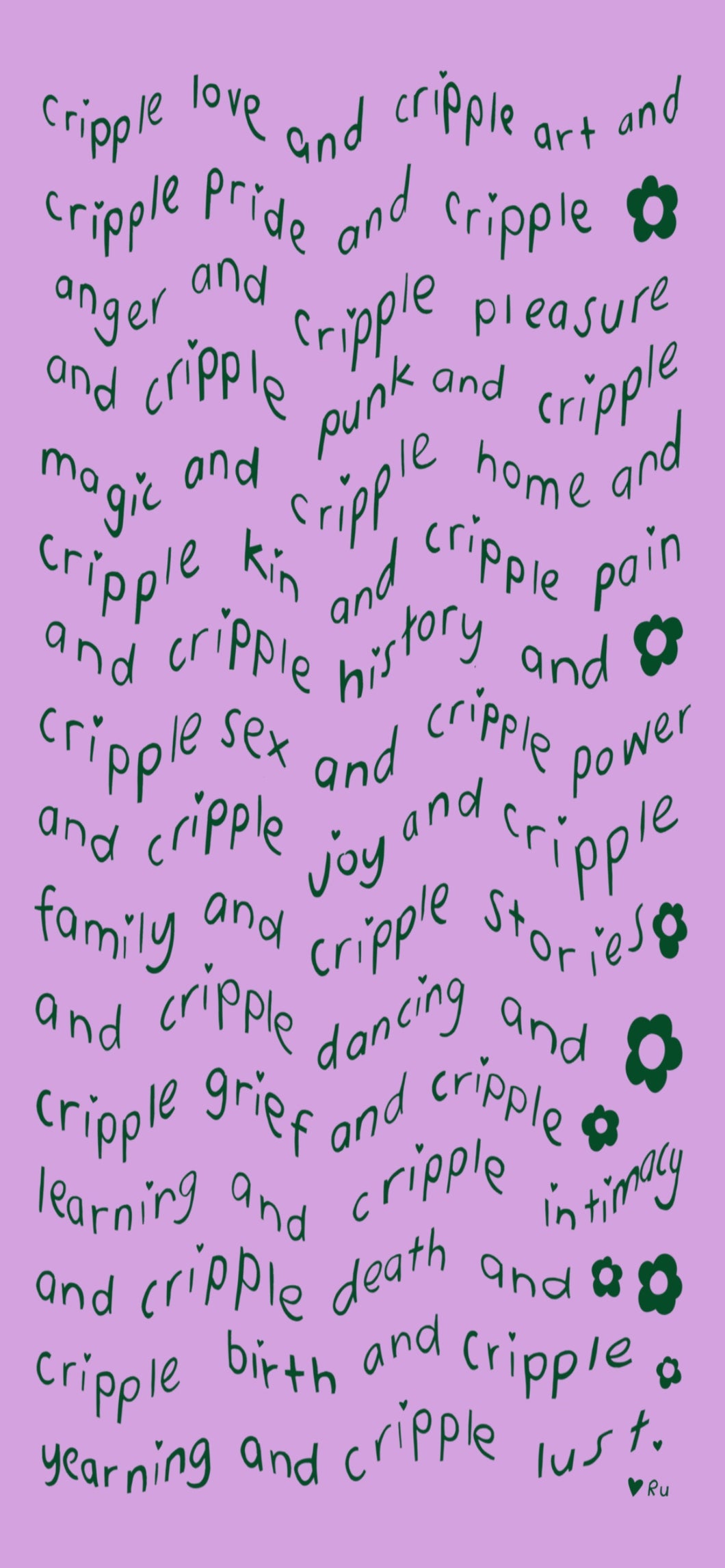 Cripple Love Notes Wallpaper